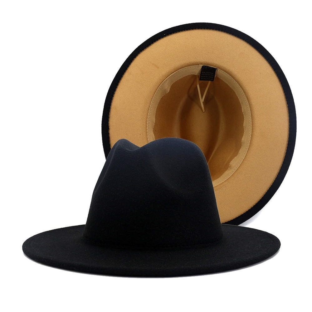 Black Fedora/ Tan Bottom